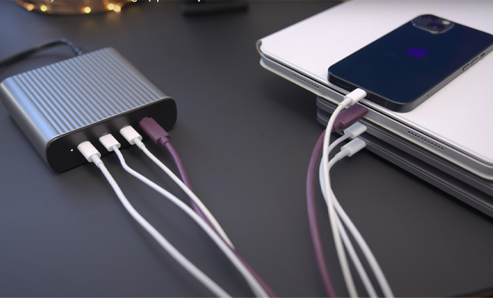 HyperJuice Gan 245W Charger 4 USB-C PD/PPS/QC4.0 tự động chia nguồn điện thông minh