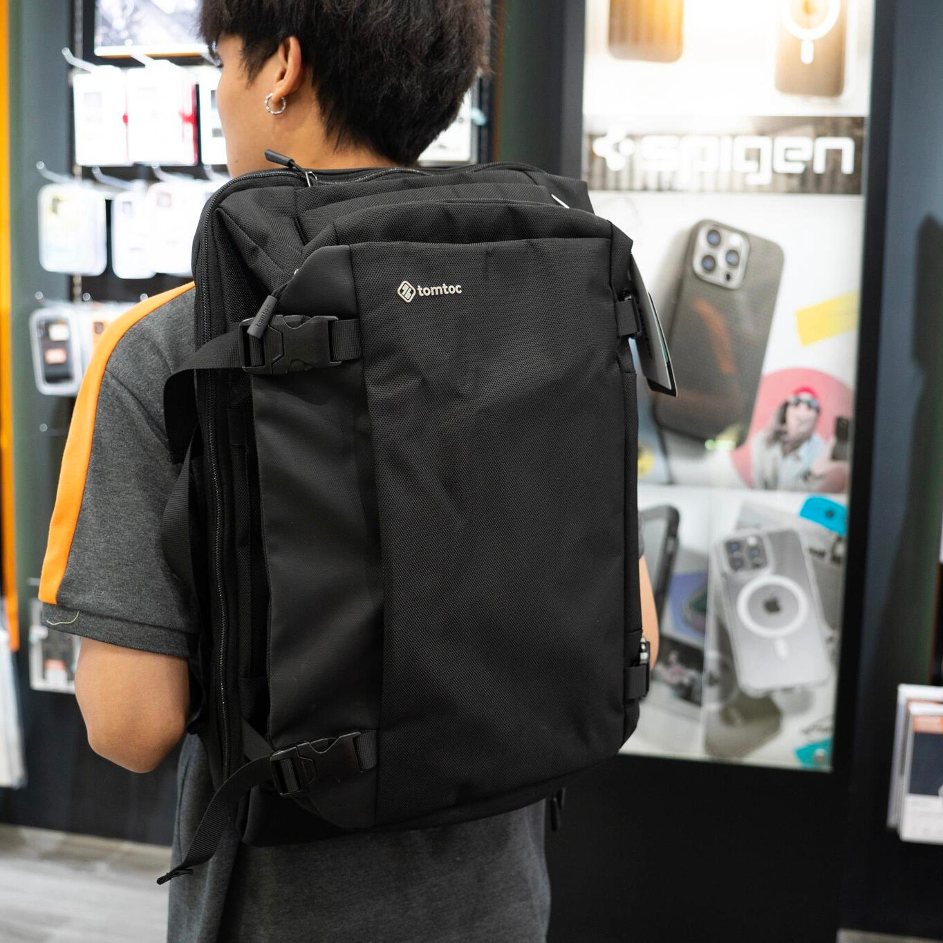 Tomtoc Travel Black 40L A82-F01D