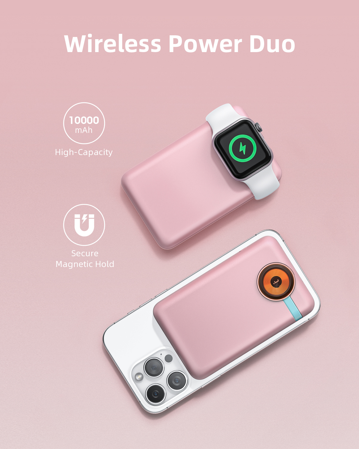 Innostyle Powermag Duo 2-in-1 10000 mAh Pink (IW202BP)