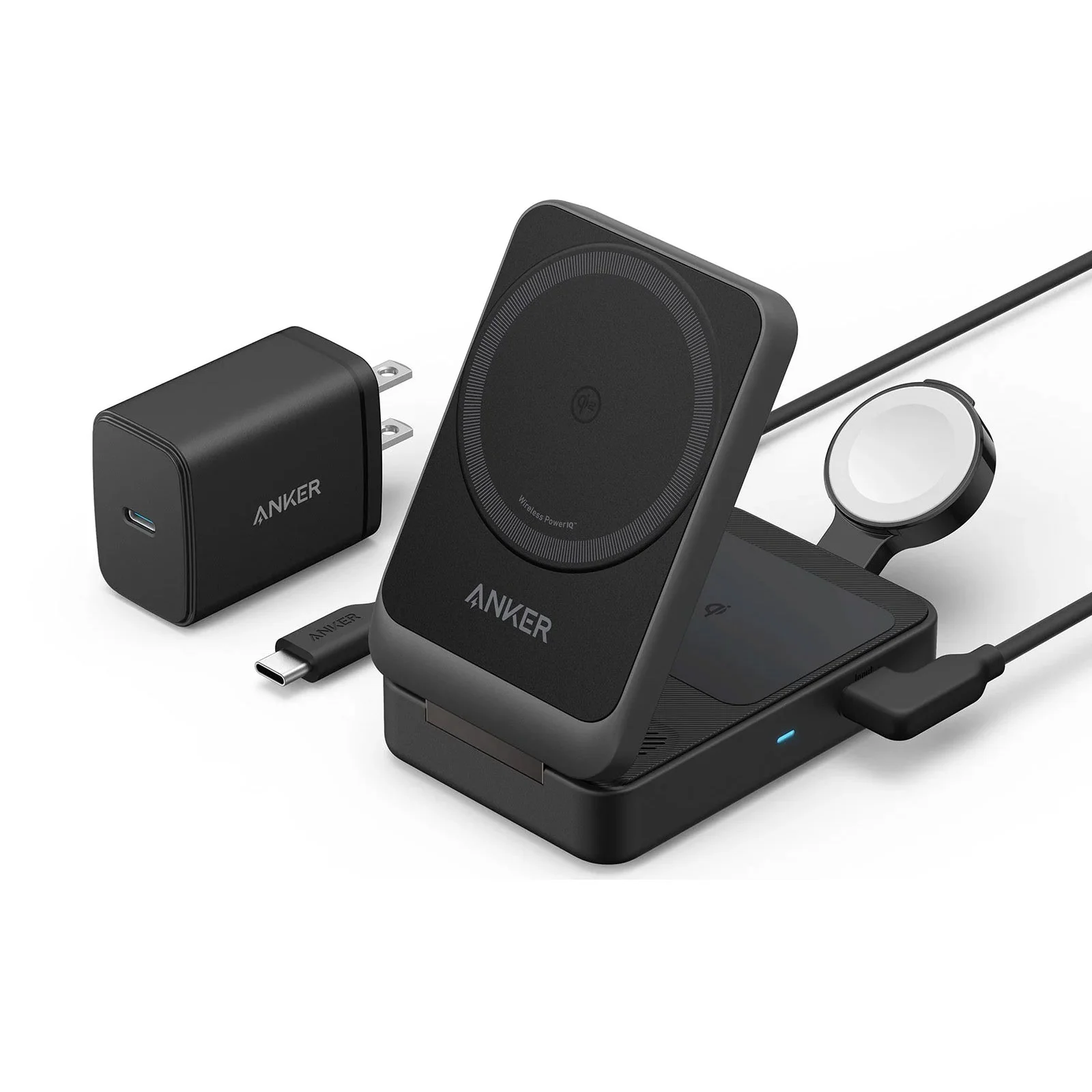 Đế Sạc Không Dây 3-IN-1 Anker MagGo Wireless Charging Station 15W, Qi2 – A2557