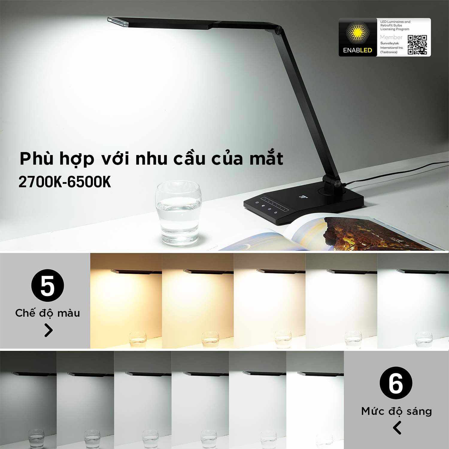 Dễ Dàng Điều Chỉnh Nhiệt Độ Màu Và Cường Độ Ánh Sáng