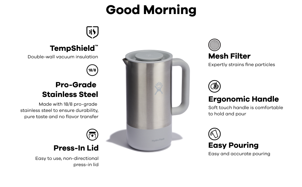 Tính Năng Nổi Bật Trên Hydro Flask French Press Birch – FP035