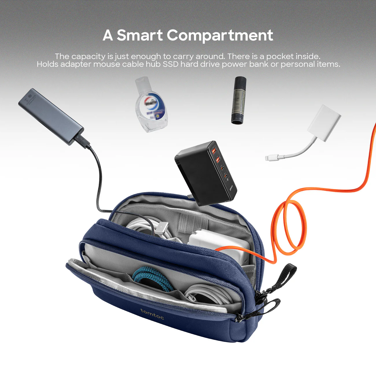 Túi Đựng Phụ Kiện Tomtoc (USA) Light Electrong Accessory Pouch 1.8L - T12M1