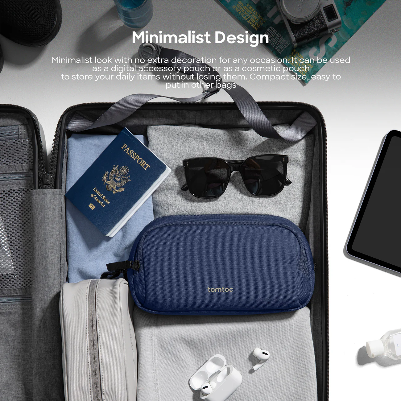 Túi Đựng Phụ Kiện Tomtoc (USA) Light Electrong Accessory Pouch 1.8L - T12M1