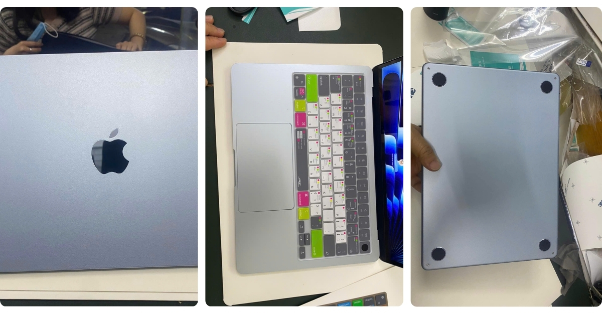 Bộ Dán Skin 3M JRC Cho MacBook Air M4 Màu Sky Blue – Bảo Vệ Toàn Diện, Tôn Vinh Phong Cách