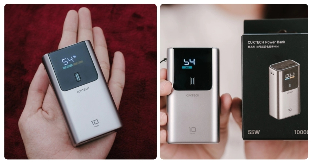 Pin Dự Phòng Cuktech No.10 Mini – PB1055 Có Kích Thước Siêu Nhỏ Gọn, Trong Lòng Bàn Tay Pin Dự Phòng Cuktech No.10 Mini – PB1055 Có Kích Thước Siêu Nhỏ Gọn, Trong Lòng Bàn Tay