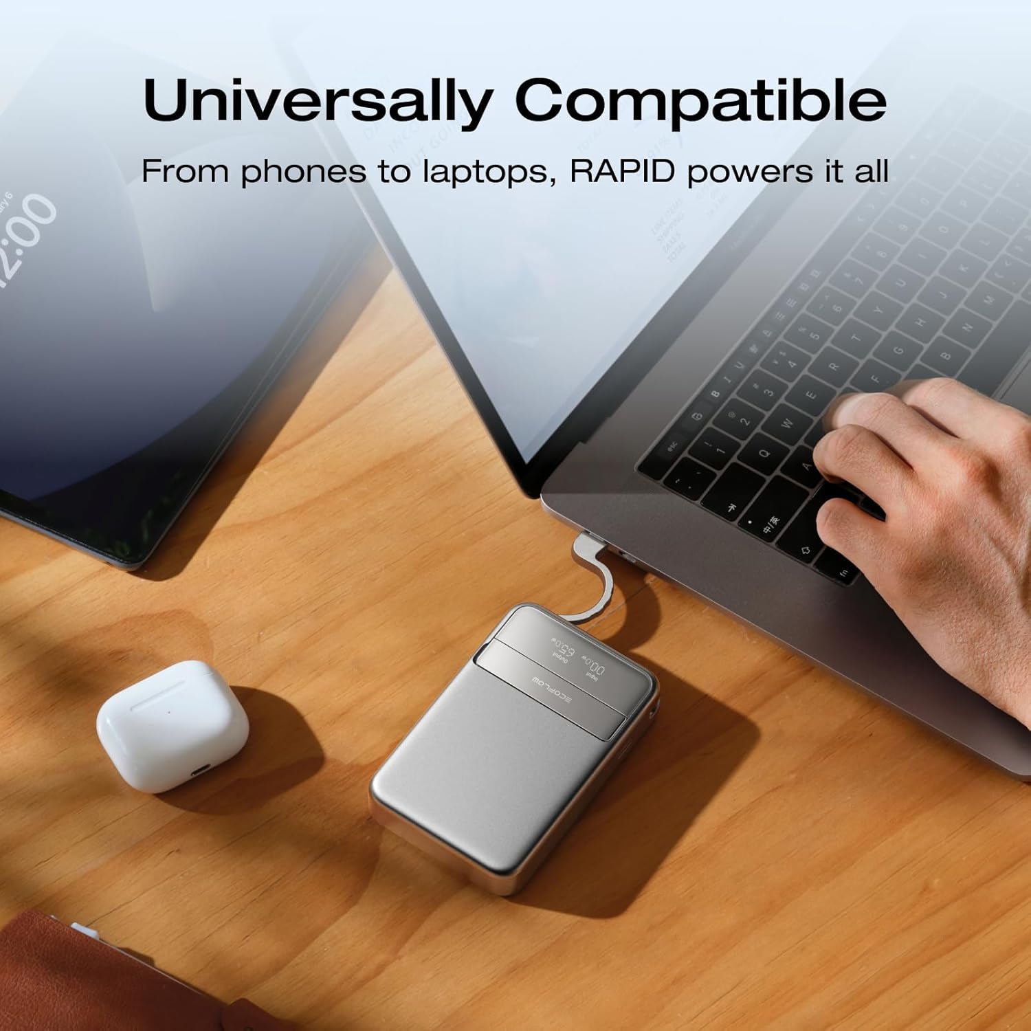 Pin dự phòng EcoFlow RAPID Magnetic Power Bank (10000mAh, Qi2 15W, Kết nối ứng dụng)