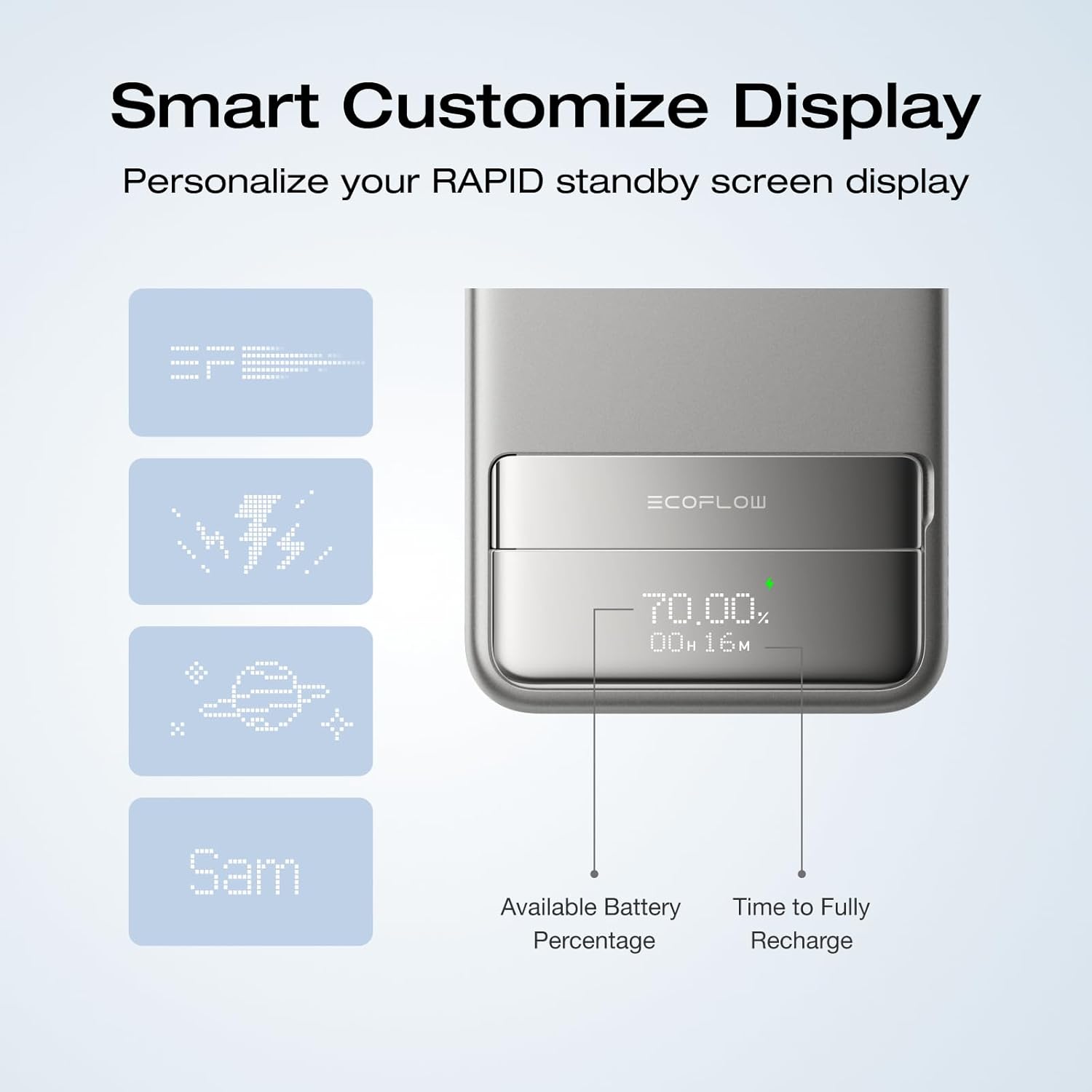 Pin dự phòng EcoFlow RAPID Magnetic Power Bank (10000mAh, Qi2 15W, Kết nối ứng dụng)