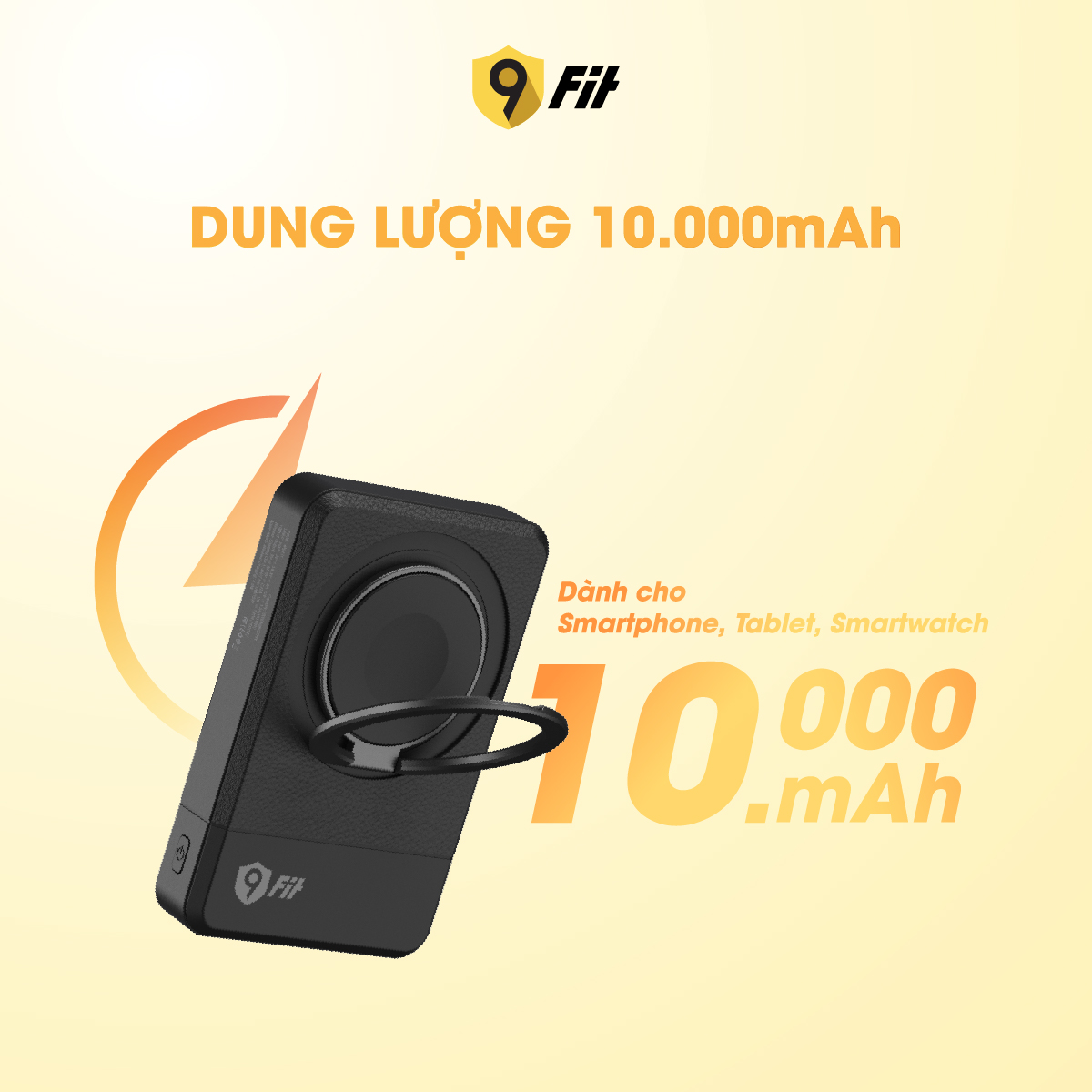 Pin Dự Phòng 10,000mAh 9Fit Pro Mag 3.85V Li-Polymer - 9PP10K05B