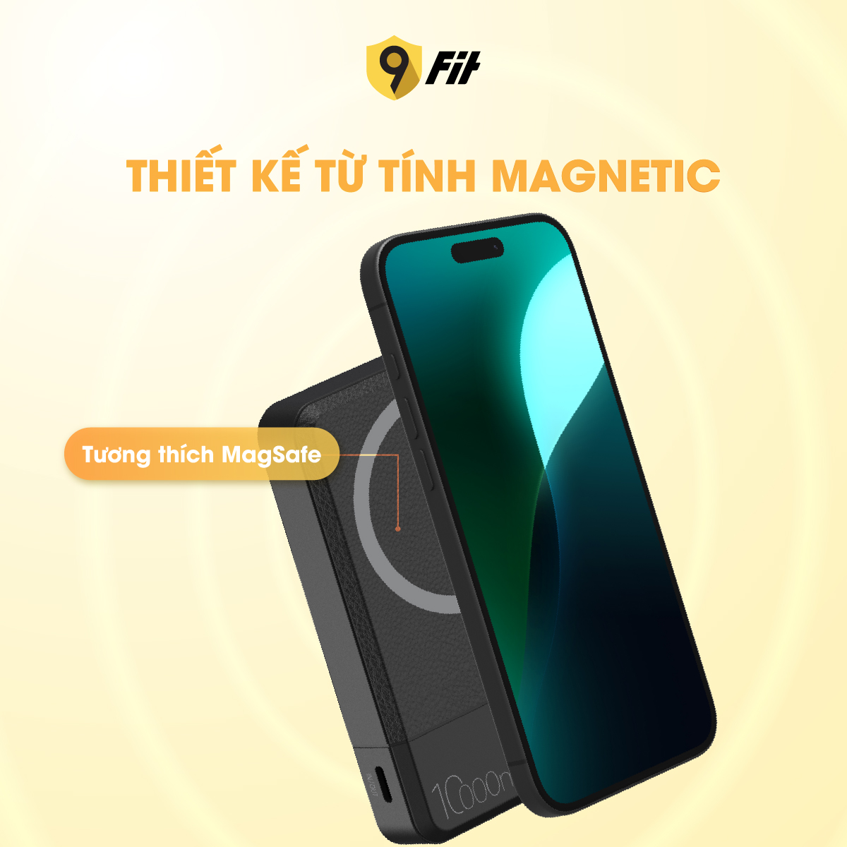 Pin Dự Phòng 10,000mAh 9Fit Pro Mag 3.85V Li-Polymer - 9PP10K05B