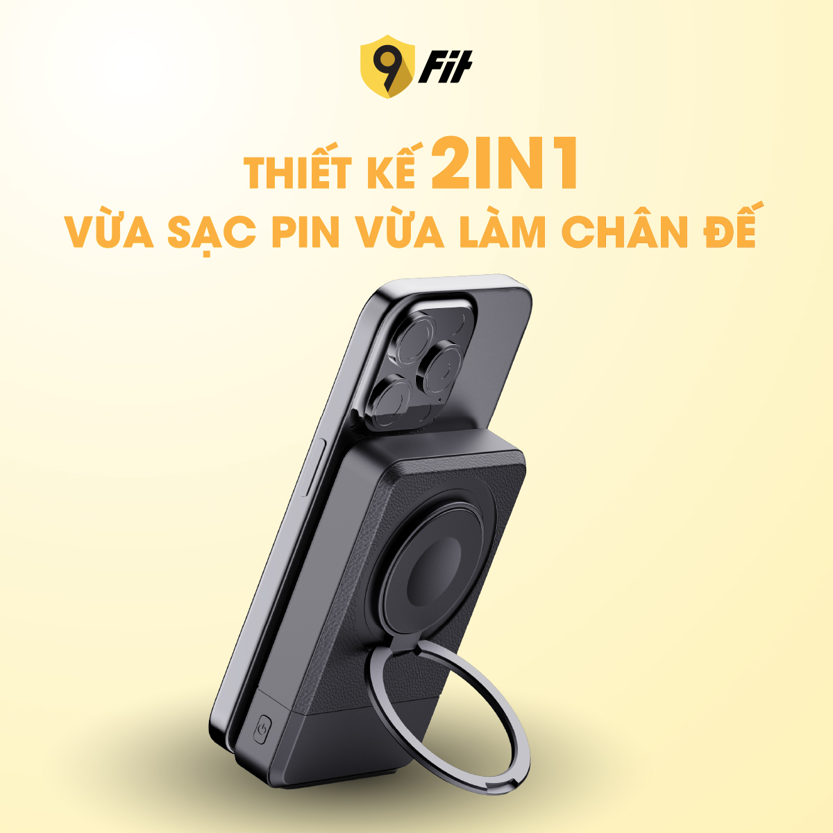 Pin Dự Phòng 10,000mAh 9Fit Pro Mag 3.85V Li-Polymer - 9PP10K05B