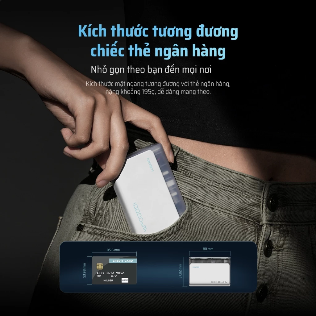 Pin Dự Phòng Cuktech 10.000mAh Power Bank 30W PD3.0/PPS/QC3.0 - PB100S