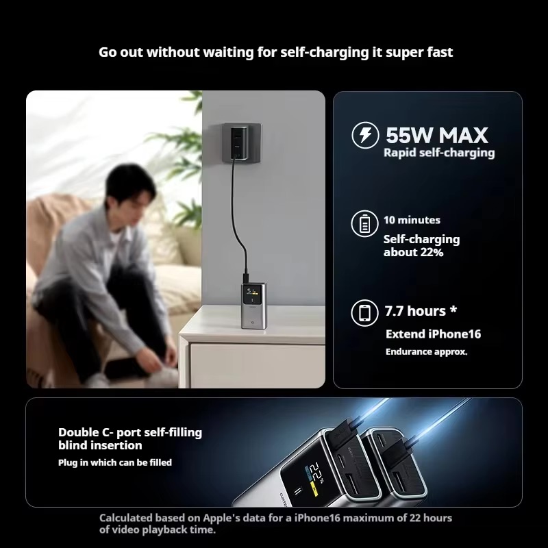 Cuktech No.10 Mini Power Bank 10.000mAh 55W PD/PPS/QC/Mi Turbro – PB1055