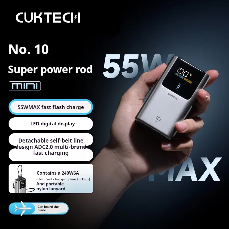 Cuktech No.10 Mini Power Bank 10.000mAh 55W PD/PPS/QC/Mi Turbro – PB1055