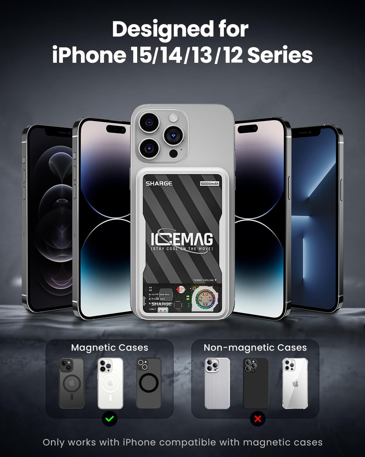 Pin Dự Phong Từ Tính 10000mAh Shargeek ICEMAG 1 IQ2 30W - SP020A