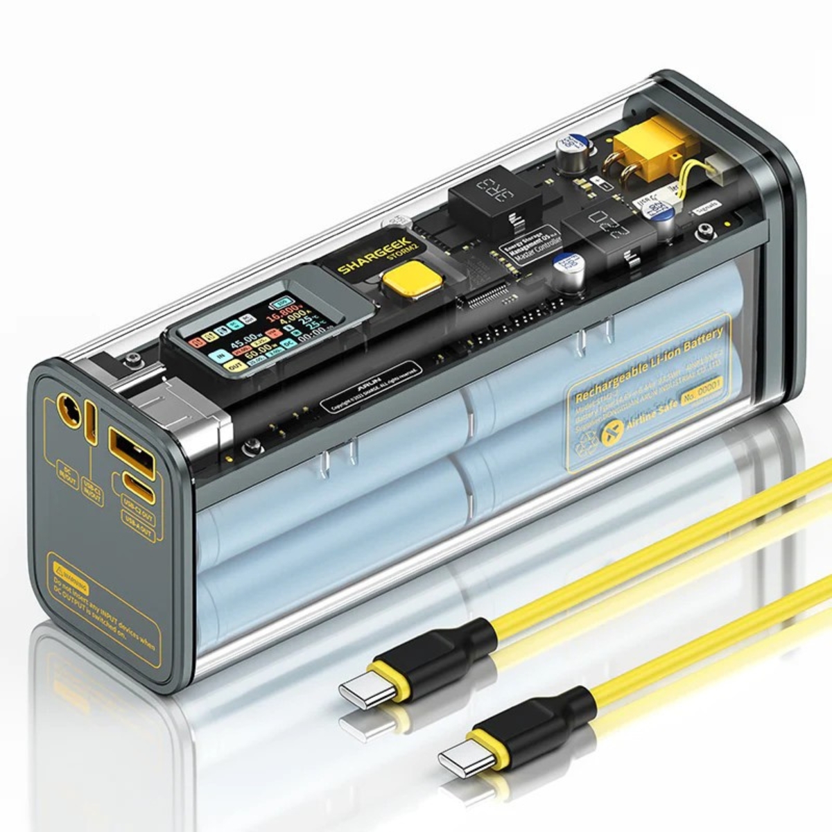 Sạc Dự Phòng Trong Suốt 25600mAh Shargeek Storm 2 Công Suất 100W - STM2-2