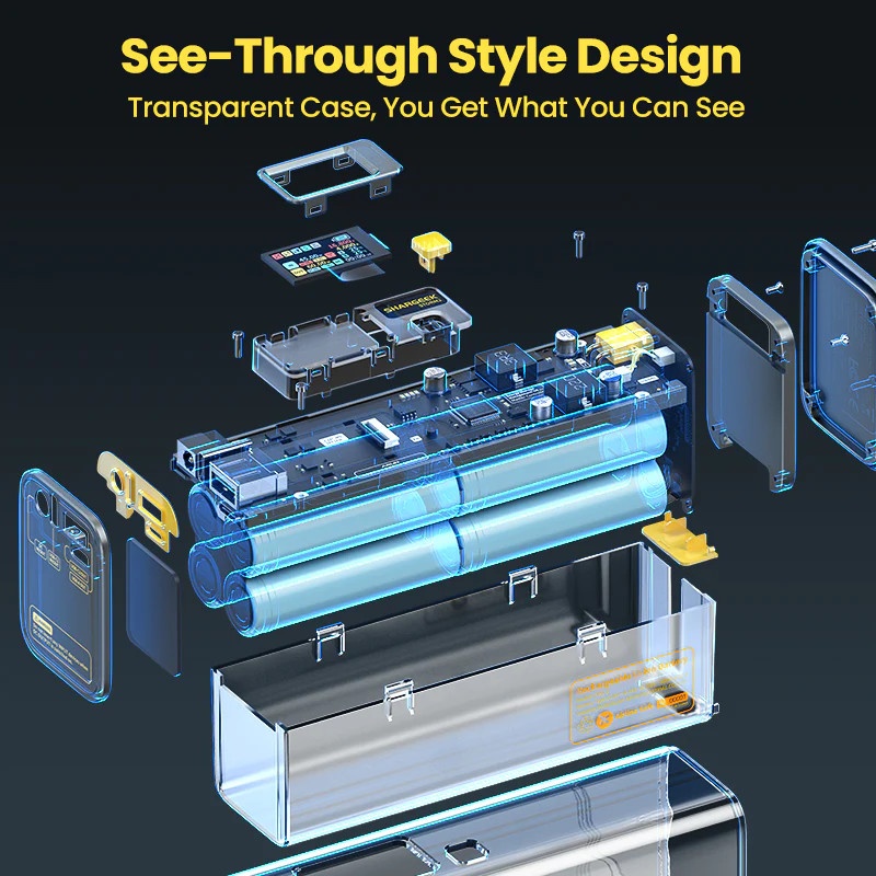 Sạc Dự Phòng Trong Suốt 25600mAh Shargeek Storm 2 Công Suất 100W - STM2-2