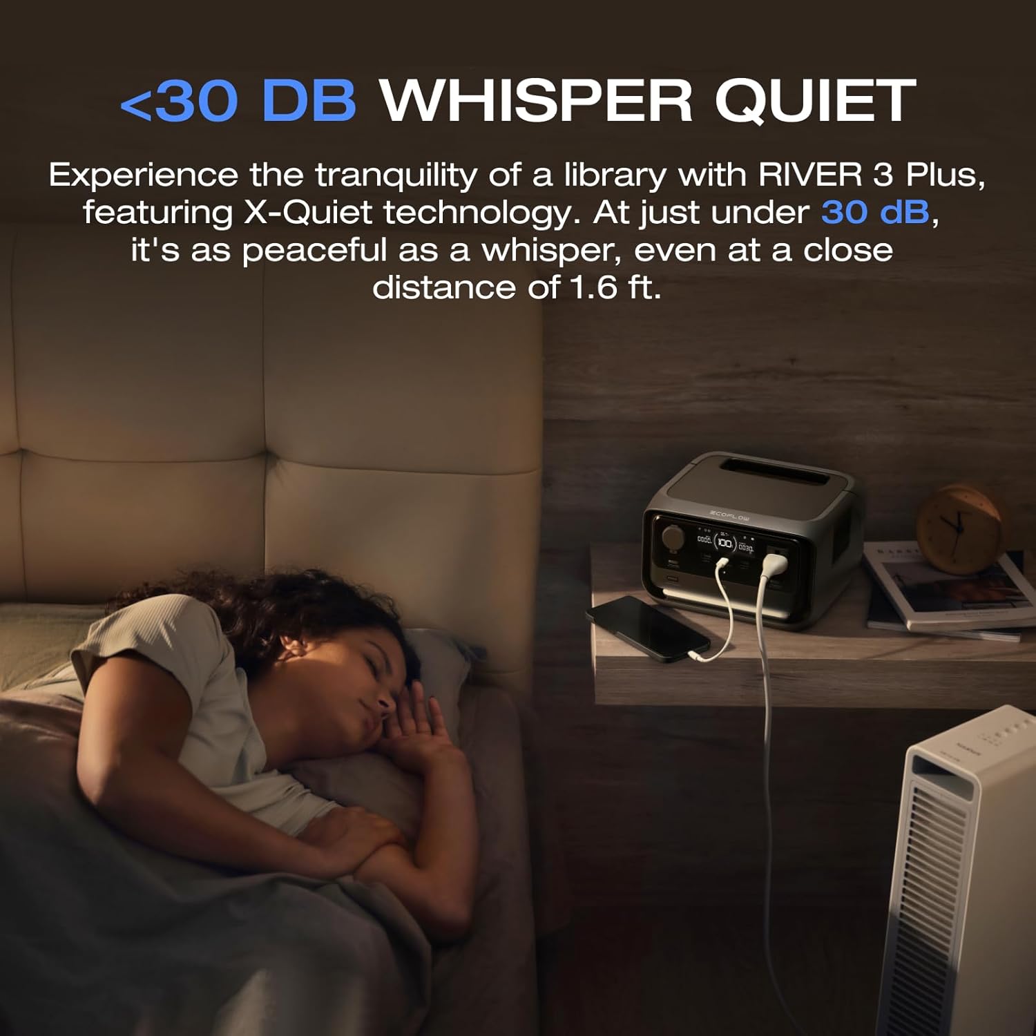 Trạm phát điện di động EF ECOFLOW RIVER 3 Plus, Pin LiFePO4 286Wh, 3 ổ cắm AC lên đến 1200W, UPS