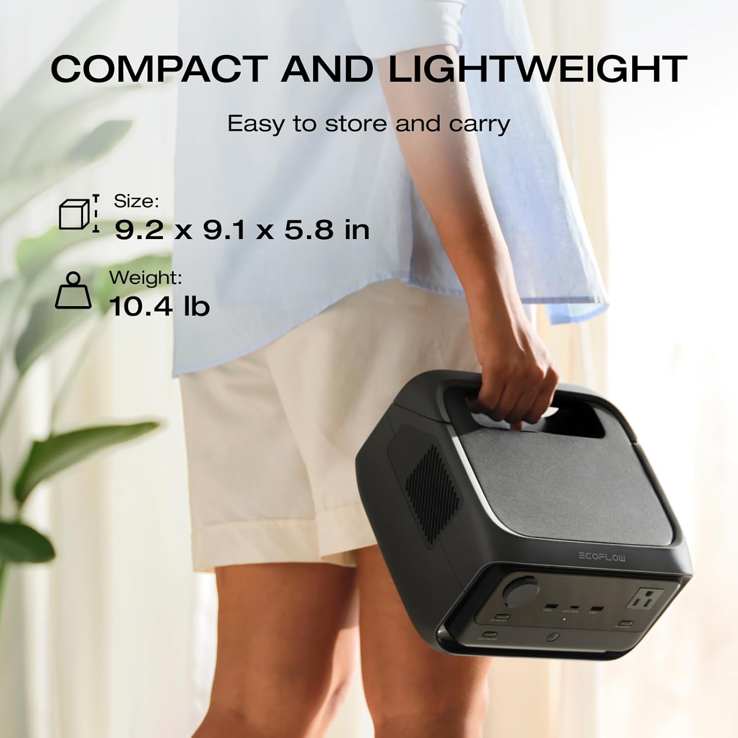 Trạm phát điện di động EF ECOFLOW RIVER 3 Plus, Pin LiFePO4 286Wh, 3 ổ cắm AC lên đến 1200W, UPS