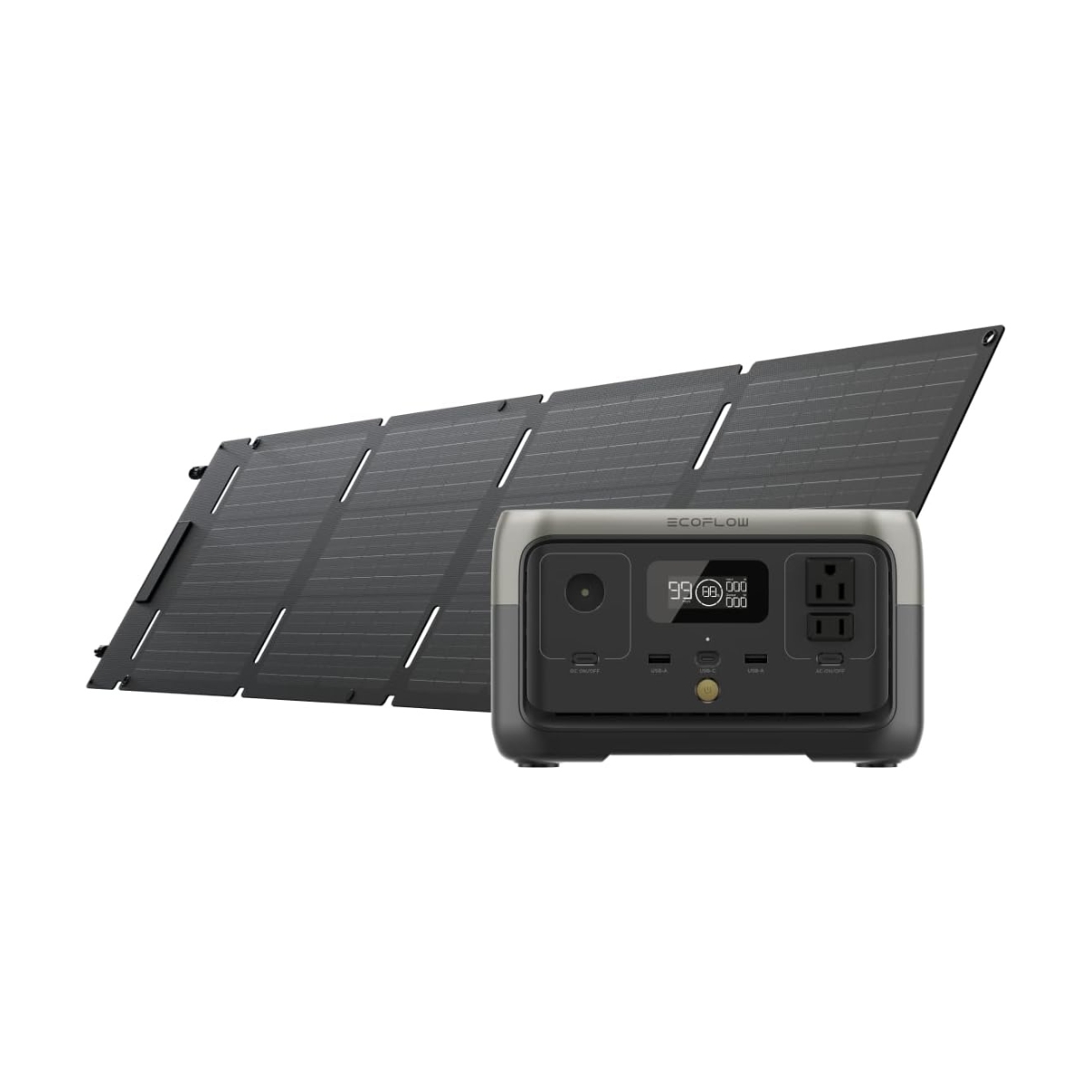 Trạm Sạc Di Động EcoFlow EcoFlow RIVER 2 + Tấm Pin Năng Lượng Mặt Trời 60W