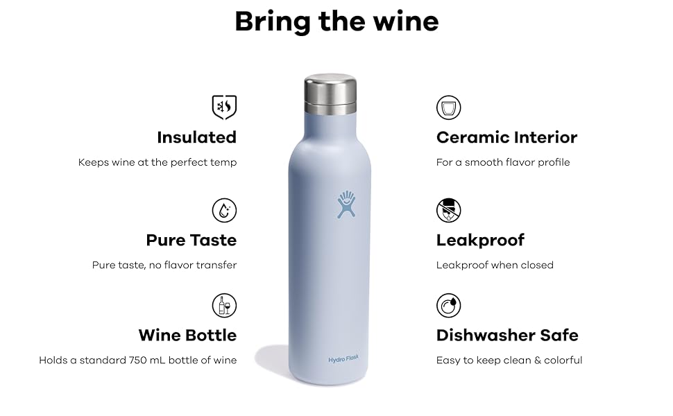 Bình Giữ Nhiệt Hydro Flask Ceramic Wine Bottle 25 OZ (739ml)