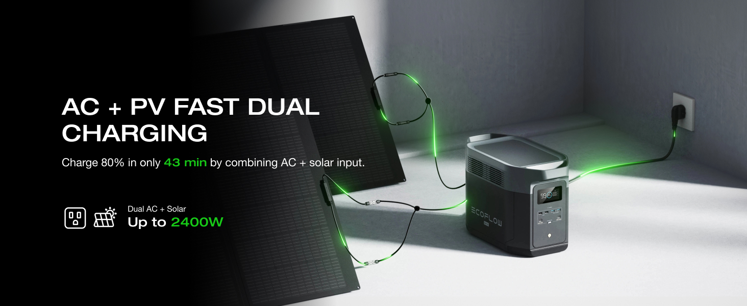 Trạm sạc di động EcoFlow Delta 2 Max - Sạc Siêu Nhanh Trong 43 Phút – Tăng Tốc Cùng X-Stream