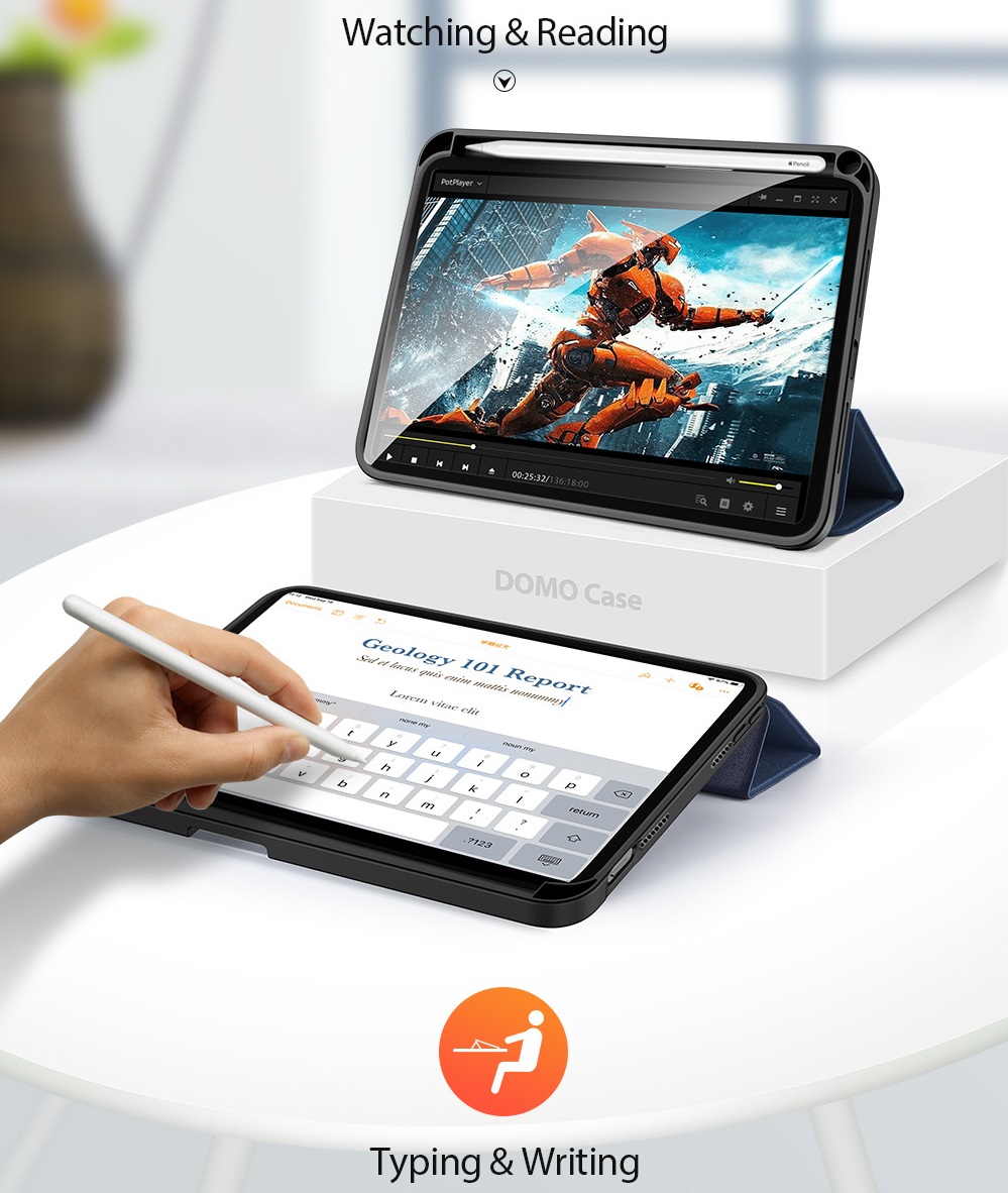 Bao Da iPad Mini 7 / iPad Mini 6 Dux Ducis Magi Series