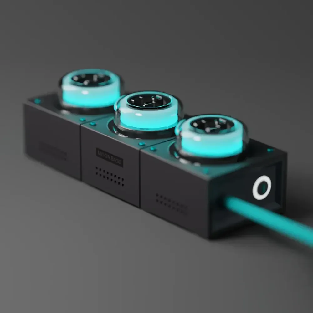 Ổ Cắm Đa Năng Genki Moonbase 7-in-1 GaN 240W USB-C + 4000W AC - HTGMB | 9SS.VN