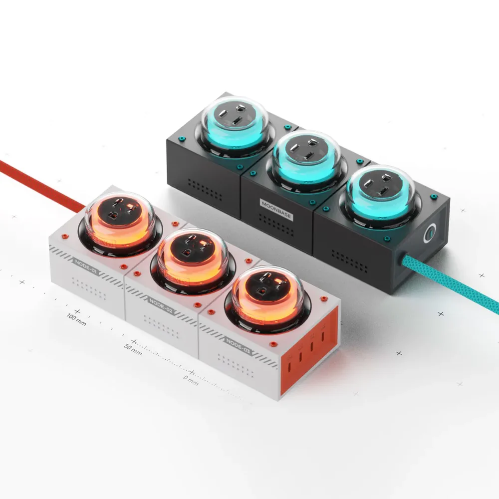 Ổ Cắm Đa Năng Genki Moonbase 7-in-1 GaN 240W USB-C + 4000W AC - HTGMB | 9SS.VN