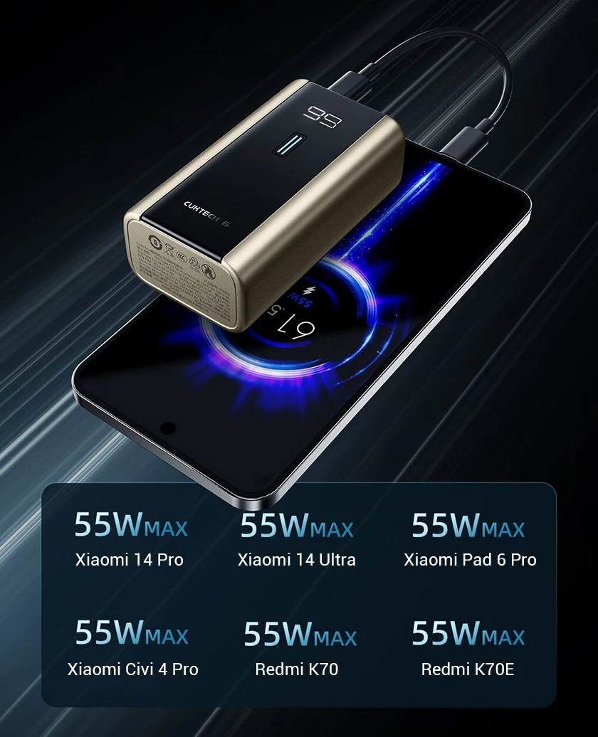 Cuktech 6.000 mAh Power Bank 55W - PB060 | 9SS.VN