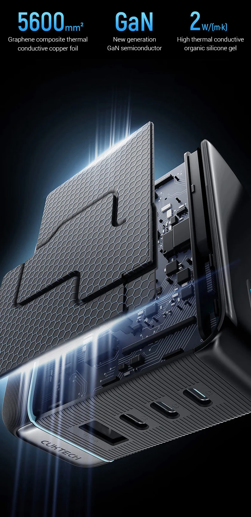 Sạc nhanh Cuktech 10 Ultra GaN 120W Super - 9SS.VN Công nghệ an toàn, làm mát thông minh trên Cuktech 10 Ultra GaN 120W Super