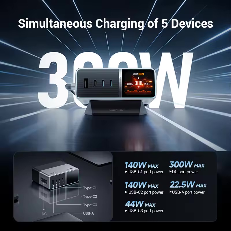 Trạm Sạc Cuktech 30 Ultra 300W GaN Desktop - 9SS.VN