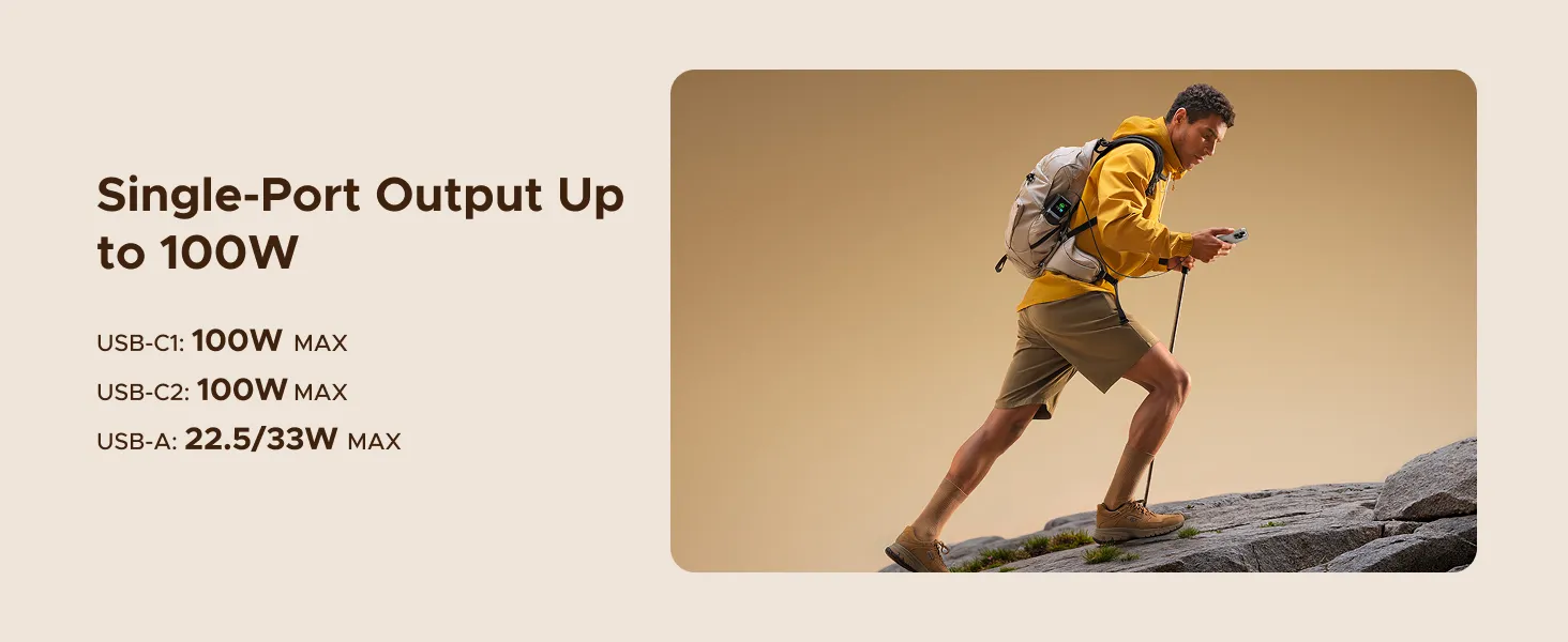 Pin Sạc Dự Phòng Ugreen Nexode PB726 20000mAh Công Suất 165W Tích Hợp Cáp USB-C Hỗ Trợ PD3.1/PPS/QC