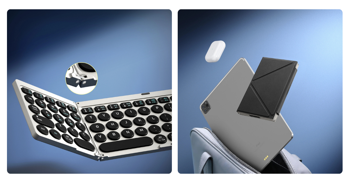 Bàn Phím Bluetooth Gấp Gọn Dux Ducis OK Series Flip | 9SS.VN Phân Phối Chính Hãng