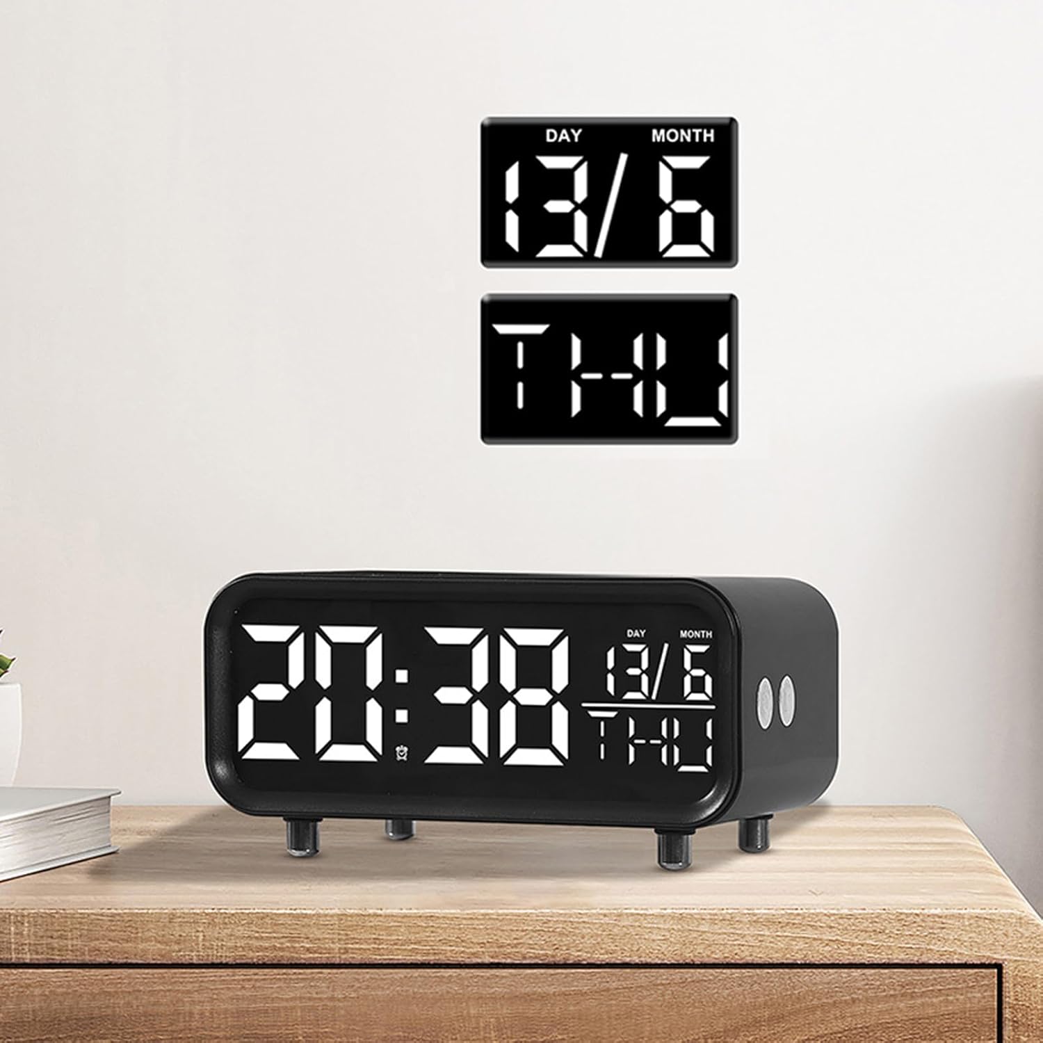 Đồng Hồ Điện Tử Để Bàn Tích Hợp Sạc Không Dây & Đèn Ngủ | 9SS.VN Phân Phối Chính Hãng