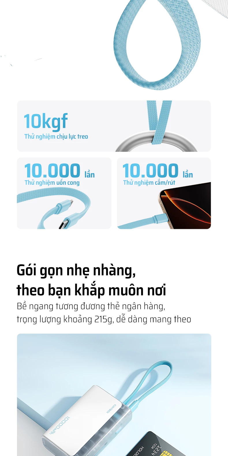Pin Dự Phòng Cuktech LPB100 CP13 10.000mAh | 9SS.VN Phân Phối Chính Hãng