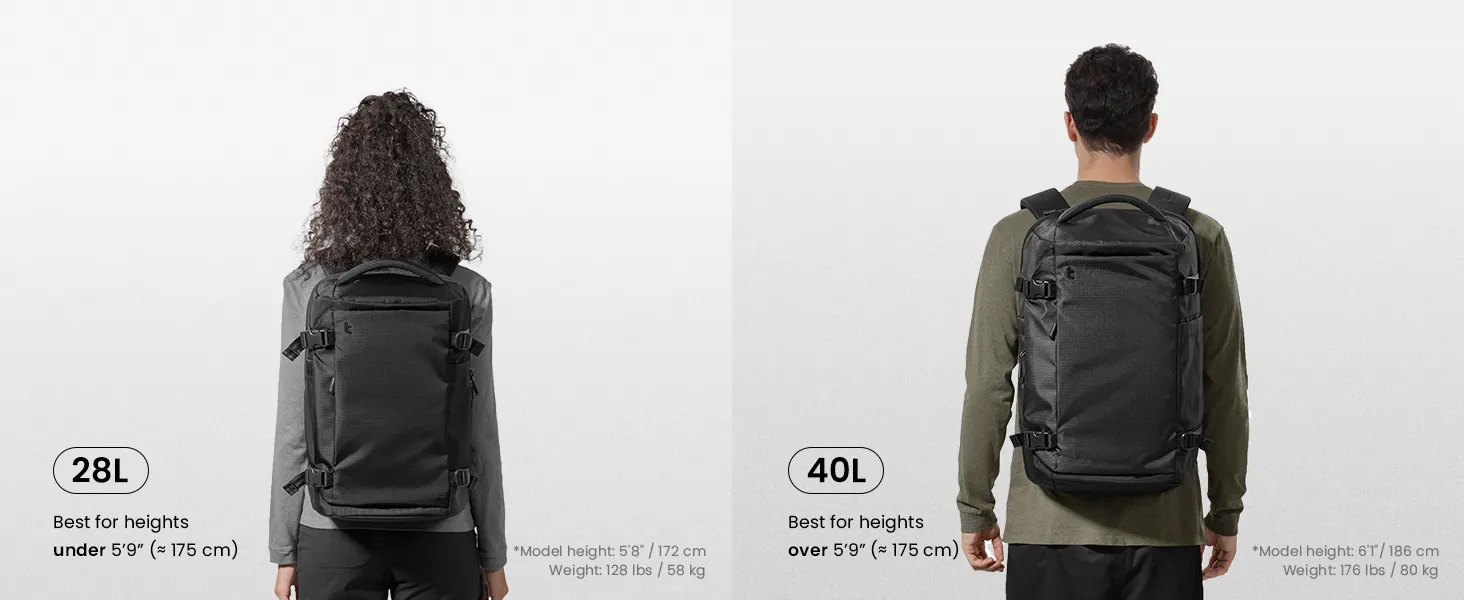 Tomtoc Liteway Travel Backpack (T66) Balo Với 2 Dung Tích