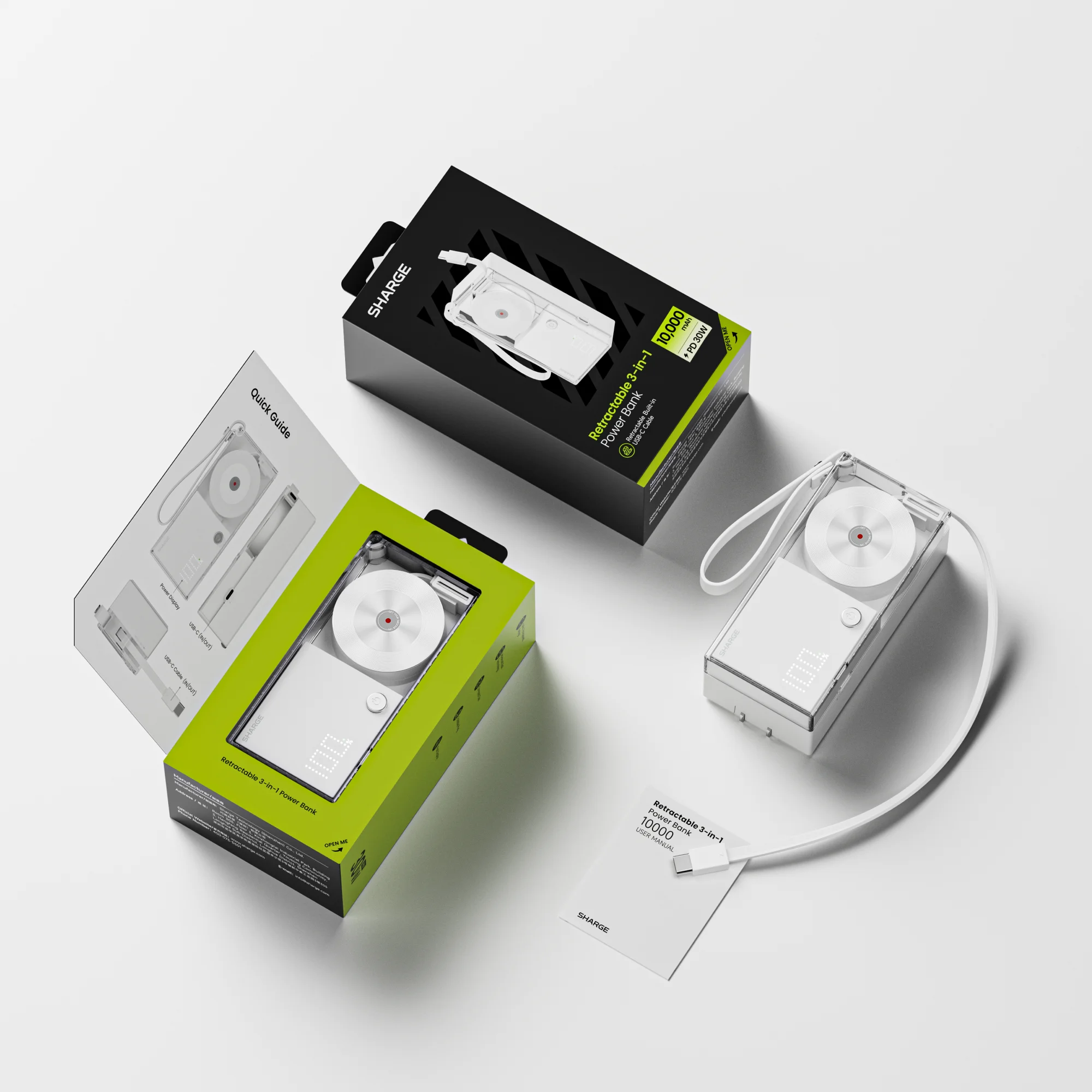 Pin Dự Phòng Sharge 3 Trong 1 10000mAh – Sạc Nhanh GaN 30W | 9SS.VN