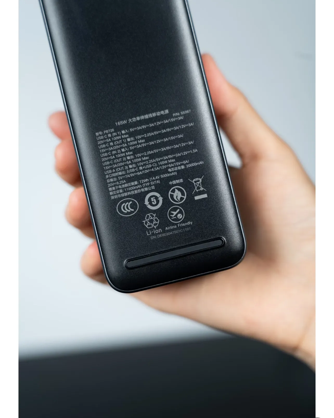 Pin Dự Phòng 20000mAh Ugreen Nexode PB726 165W – Tích Hợp Cáp USB-C | 9SS.VN