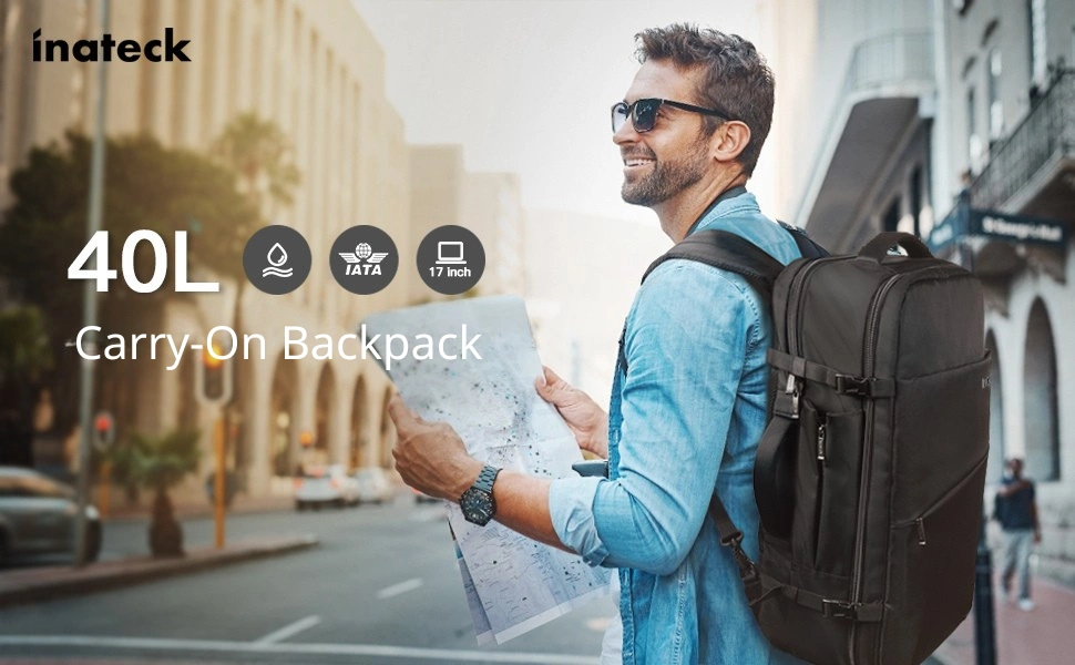 Balo Du Lịch Dung Tích 40L inateck Large Carry-On Travel Backpack Cho Laptop 17-inch – BP03001