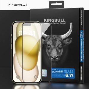 Kính Cường Lực iPhone 15 Plus MiPow Kingbull HD Premium SILK
