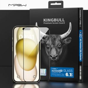 Kính Cường Lực iPhone 15 MiPow Kingbull HD Premium SILK