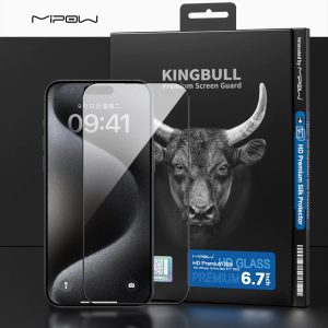 Kính Cường Lực iPhone 15 Pro Max MiPow Kingbull HD Premium SILK
