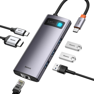 Hub USB Type-C Ra HDMI 4K, USB 3.0, Lan Ethernet Baseus 6-in-1