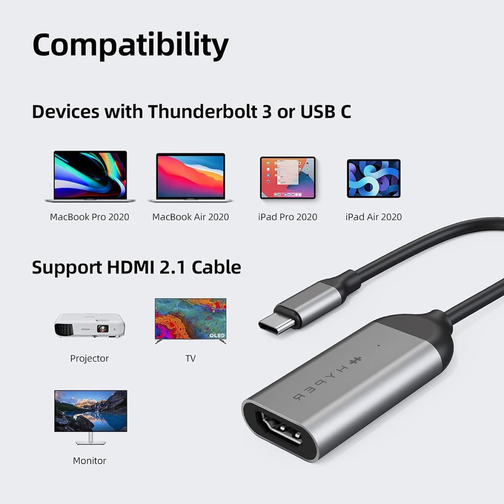 HyperDriver 8K 60Hz – HD-H8K – Tương thích với các dòng Macbook